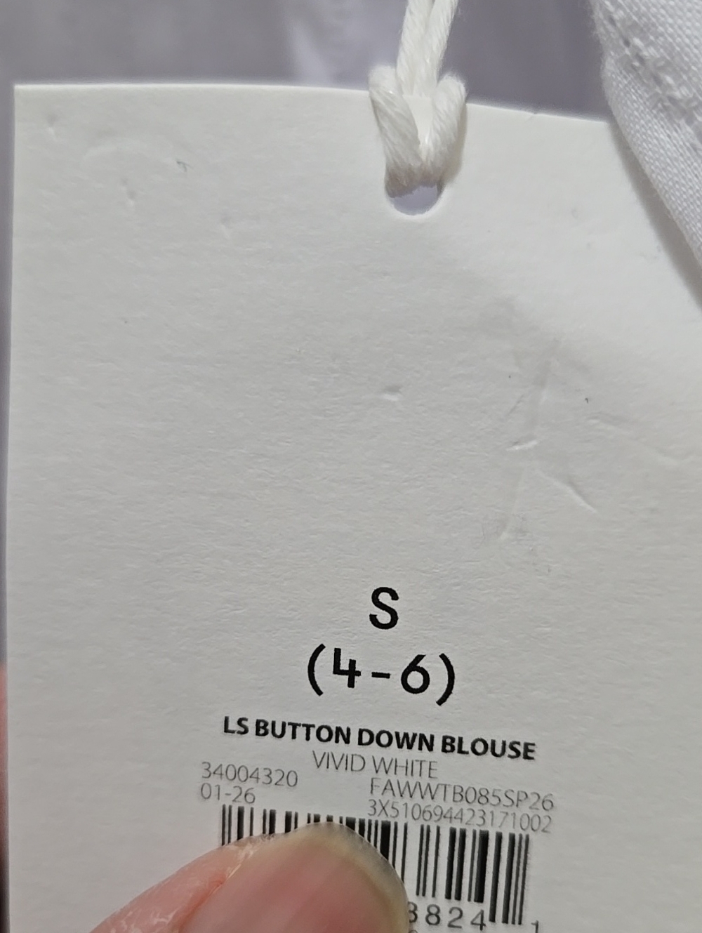 White Textured Button-Front Blouse - Picture 4 of 4